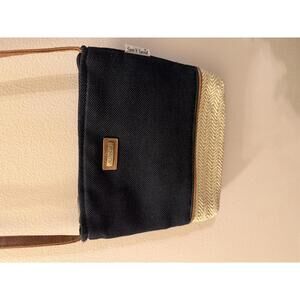 Sun and Sand Black and Tan Crossbody Bag